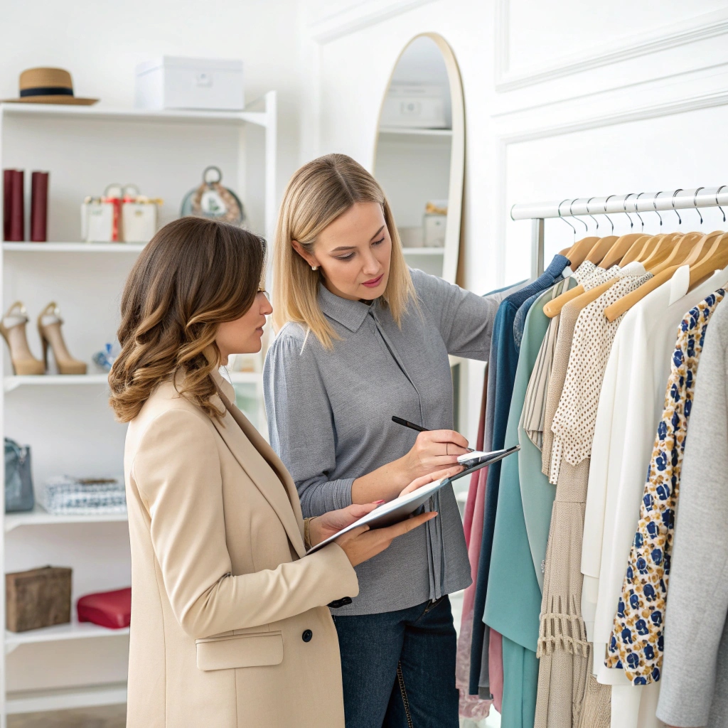 Wardrobe consultation in progress